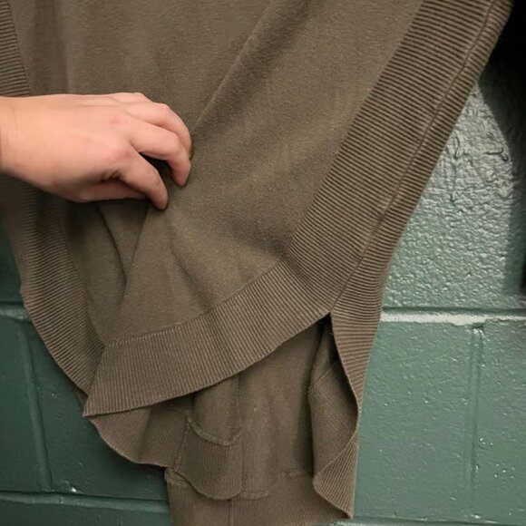 Love Change Italy Maroon Red Open Front Chunky Knit Long Cardigan Pockets Medium - Picture 6 of 6